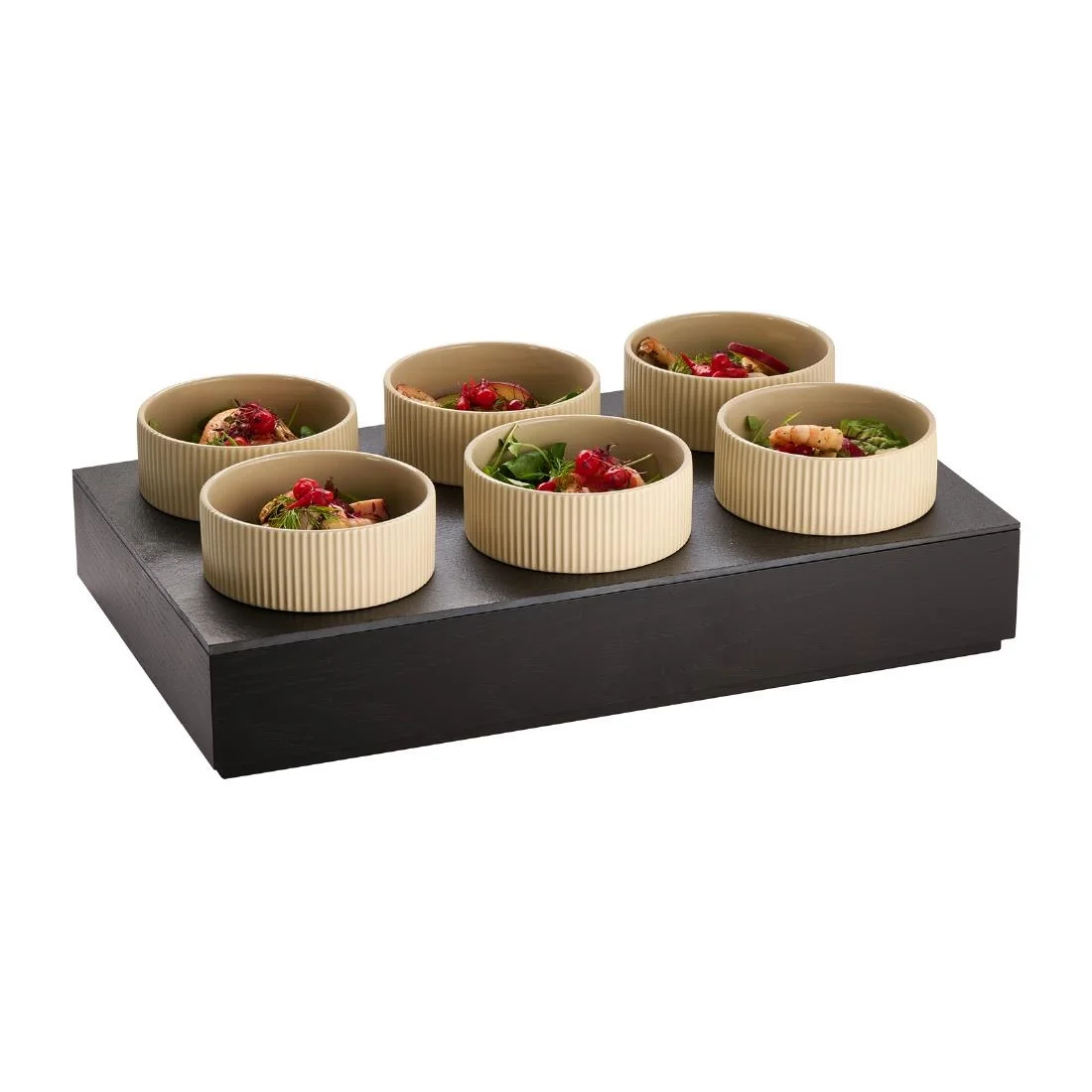APS THE GRID Natural Slate Tray with 6 Holes GN 1/1 530x325mm - Image 2