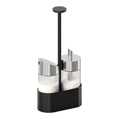 APS THE GRID Stainless Steel Cruet Black 145x70x300mm - Image 2