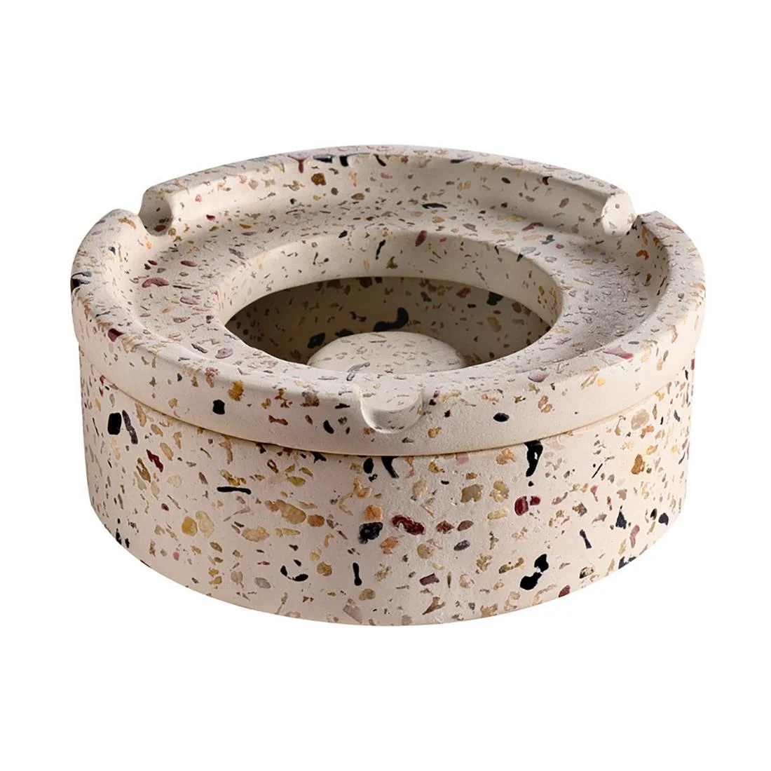 APS TERRAZZO Wind Ashtray Concrete 105mm