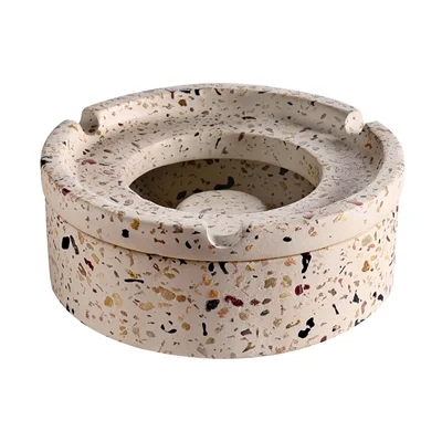 APS TERRAZZO Wind Ashtray Concrete 105mm - Image 2