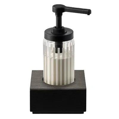 APS DISPENSA Glass Dosing Dispenser Transparent & Grey 1Ltr - Image 2