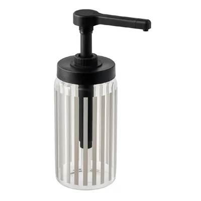APS DISPENSA Glass Dosing Dispenser Transparent & Grey 1Ltr - Image 4