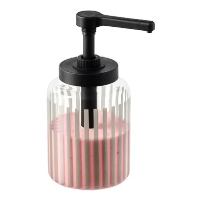 APS DISPENSA Glass Dosing Dispenser Transparent & Grey 1.7Ltr - Image 2