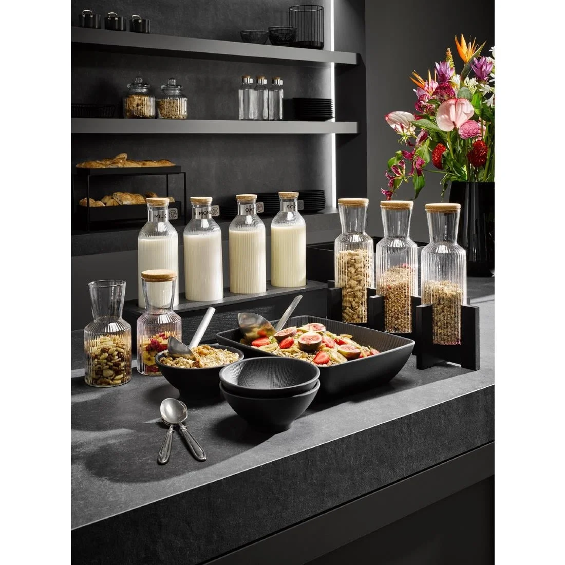 APS VALO Wooden Box Black GN 2/4 85x530x162mm - Image 2