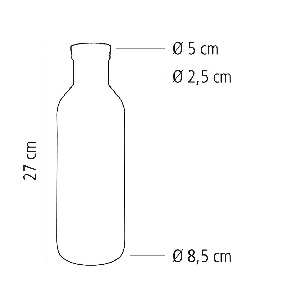 APS LINES Glass Carafe 1Ltr - Image 3