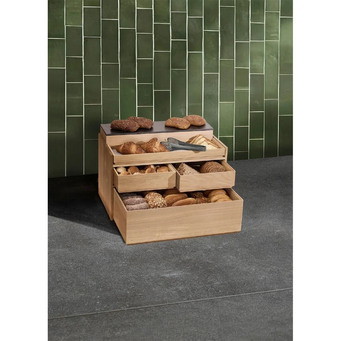 APS VALO Buffet Stand Wood 555x320mm - Image 4