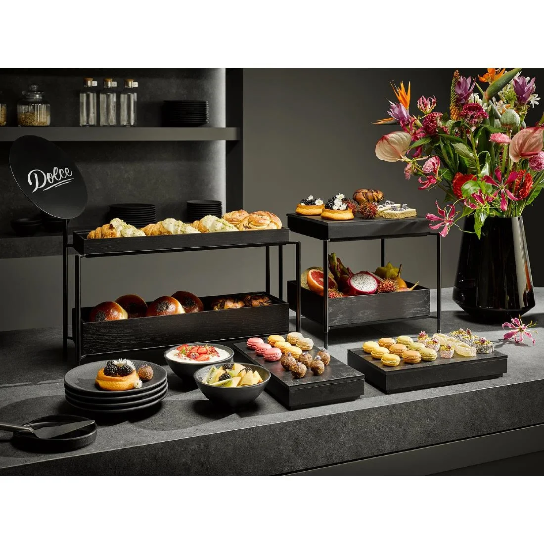 APS VALO Wooden Box Black GN 1/1 530x325x45mm - Image 2