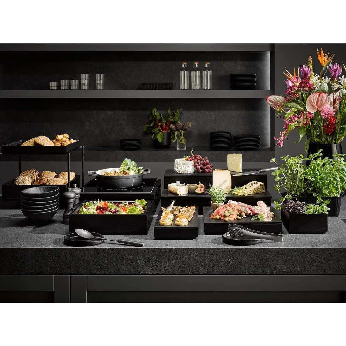 APS VALO Wooden Box Black GN 1/1 530x325x45mm - Image 3