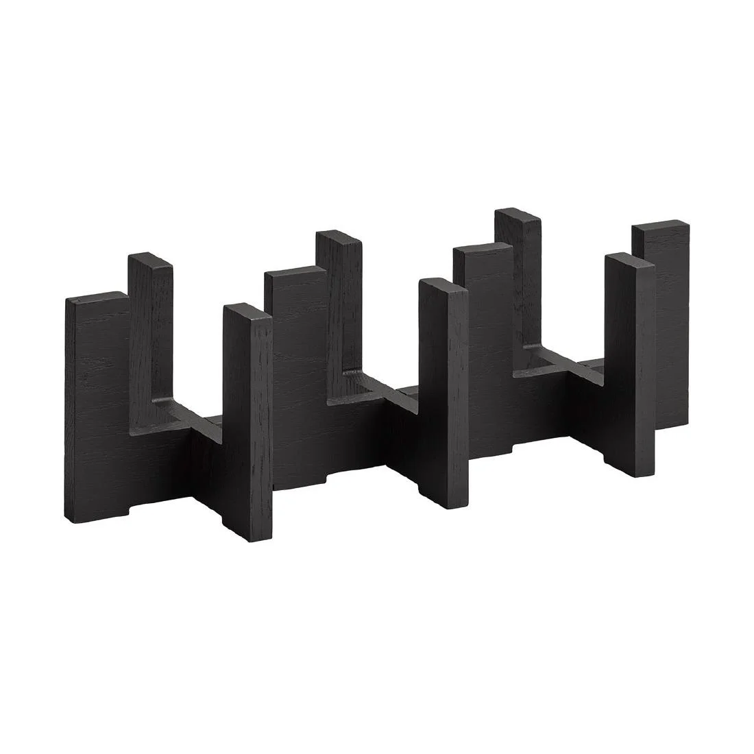 APS Wooden Pedestal for 3 Glass Carafes Black 410x160x120mm