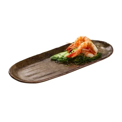 APS UMI Rectangular Tray/Sushi Board Brown 285x115mm - Image 2
