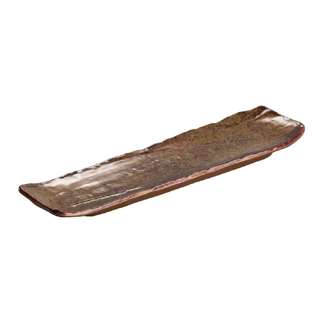APS UMI Rectangular Tray/Sushi Board Brown 350x100mm - Image 3
