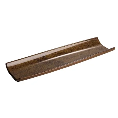 APS UMI Rectangular Tray/Sushi Board Brown 410x130mm - Image 3