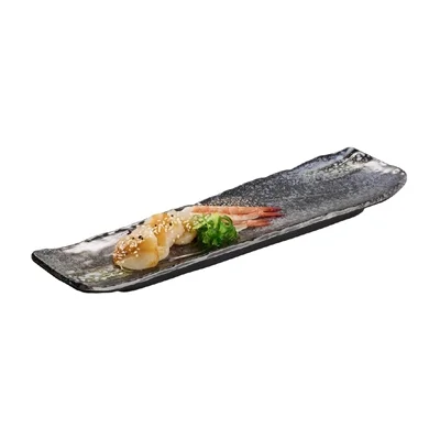 APS UMI Rectangular Tray/Sushi Board Black 350x100mm - Image 2