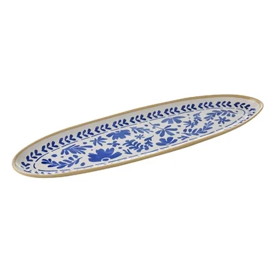 APS FLORYN Melamine Tray White & Blue GN 2/4 530x162mm - Image 2