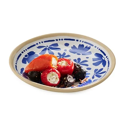 APS FLORYN Melamine Plate White & Blue 155mm (B2B) - Image 2
