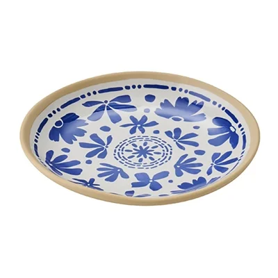APS FLORYN Melamine Plate White & Blue 155mm (B2B) - Image 3