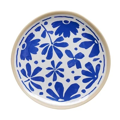APS FLORYN Melamine Plate White & Blue 215mm (B2B) - Image 3