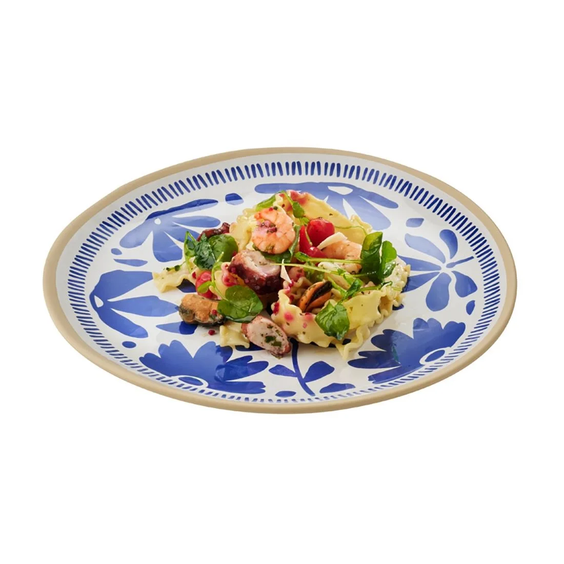 APS FLORYN Melamine Plate White & Blue 270mm (B2B) - Image 2