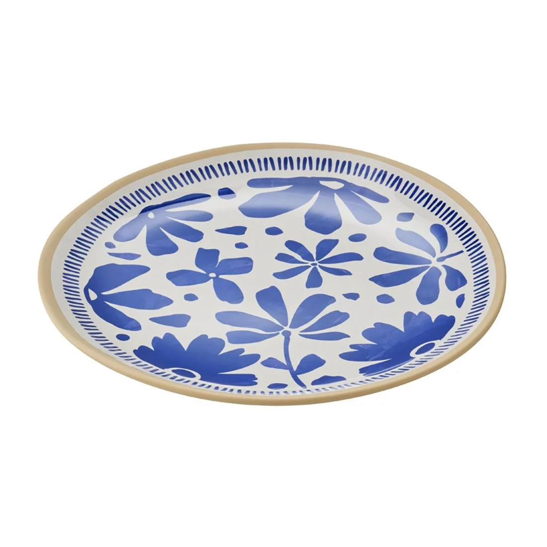APS FLORYN Melamine Plate White & Blue 270mm (B2B) - Image 3