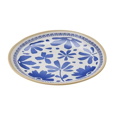 APS FLORYN Melamine Plate White & Blue 270mm (B2B) - Image 2