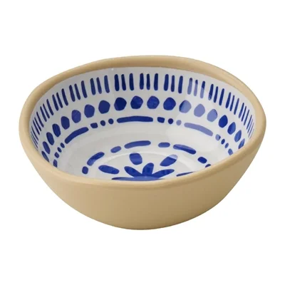 APS FLORYN Melamine Bowl White & Blue 80mm - Image 2