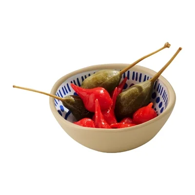 APS FLORYN Melamine Bowl White & Blue 80mm - Image 3