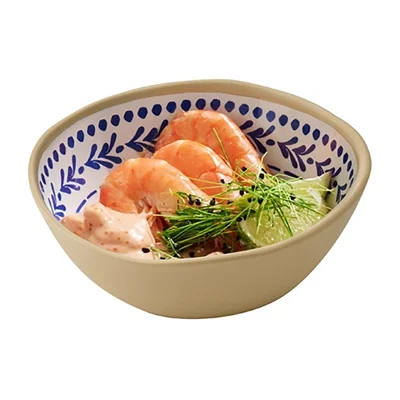APS FLORYN Melamine Bowl White & Blue 160mm - Image 2