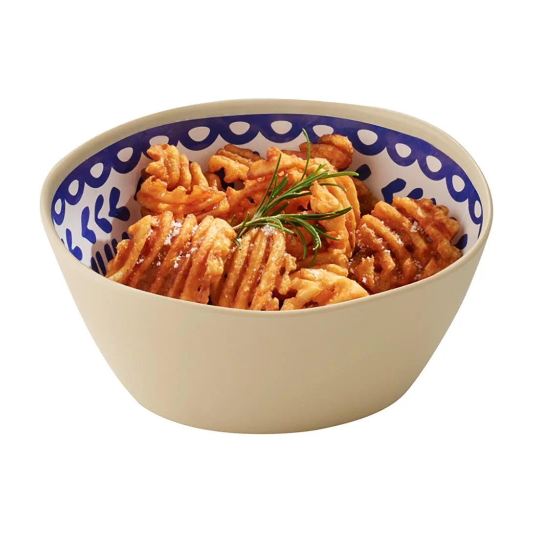 APS FLORYN Melamine Bowl White & Blue 200mm - Image 3