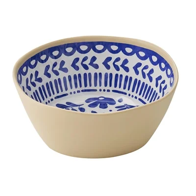 APS FLORYN Melamine Bowl White & Blue 200mm - Image 2