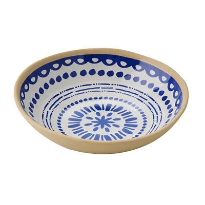 APS FLORYN Melamine Bowl White & Blue 190mm - Image 2