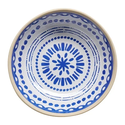 APS FLORYN Melamine Bowl White & Blue 190mm - Image 3