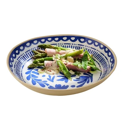 APS FLORYN Melamine Bowl White & Blue 330mm - Image 2
