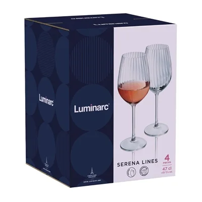 Luminarc Serena Lines Wine Glasses 470ml (16 Pack) - Image 6