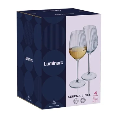 Luminarc Serena Lines Wine Glasses 350ml (16 Pack) - Image 6