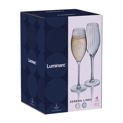 Luminarc Serena Lines Flutes 200ml (16 Pack) - Image 6