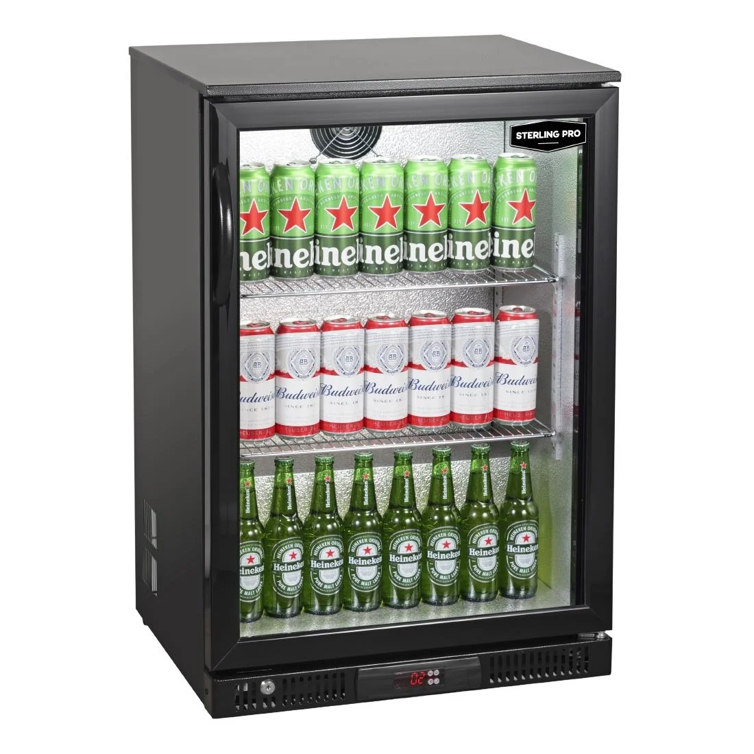 Sterling Pro Green Single Door Outdoor Bottle Cooler Black SP1LO-OUT-BK - Image 2
