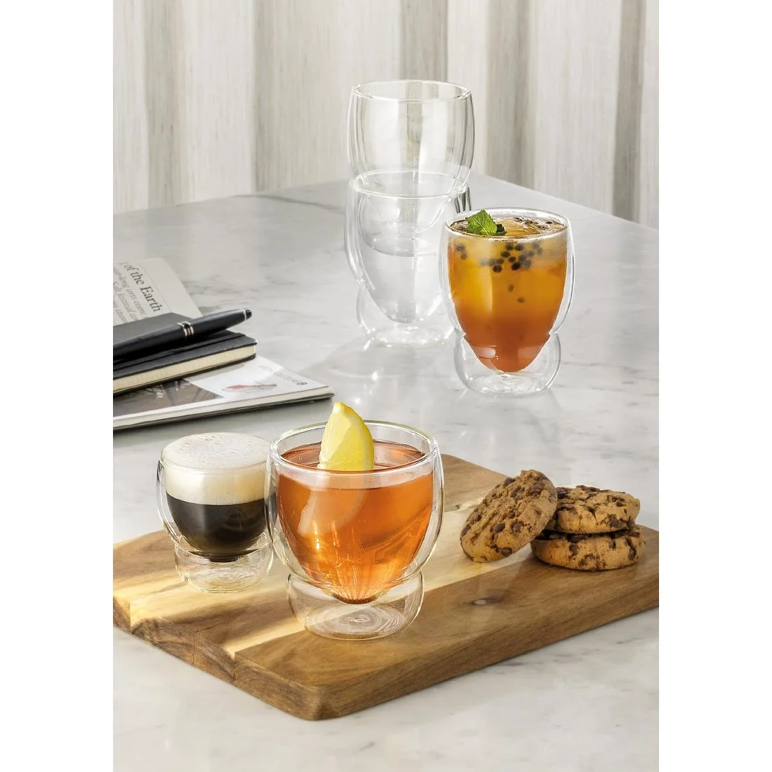 Luigi Bormioli Globe Double-Walled Cappuccino/Tea Cups 230ml (12 Pack) - Image 2