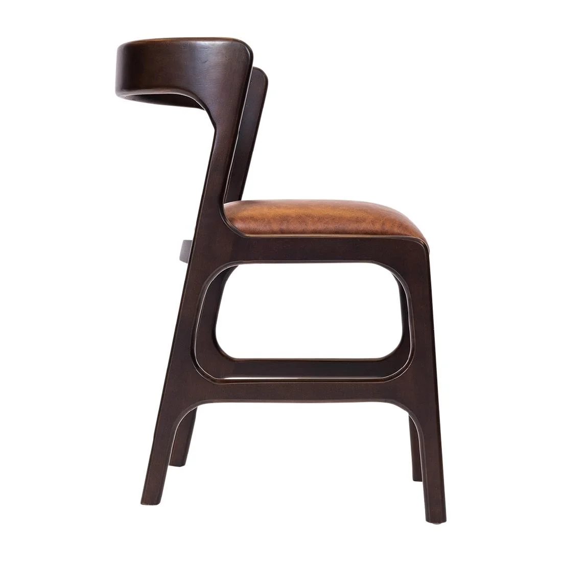 Copenhagen Dining Chairs in Dark Walnut & Bison Tan (6 Pack) - Image 2