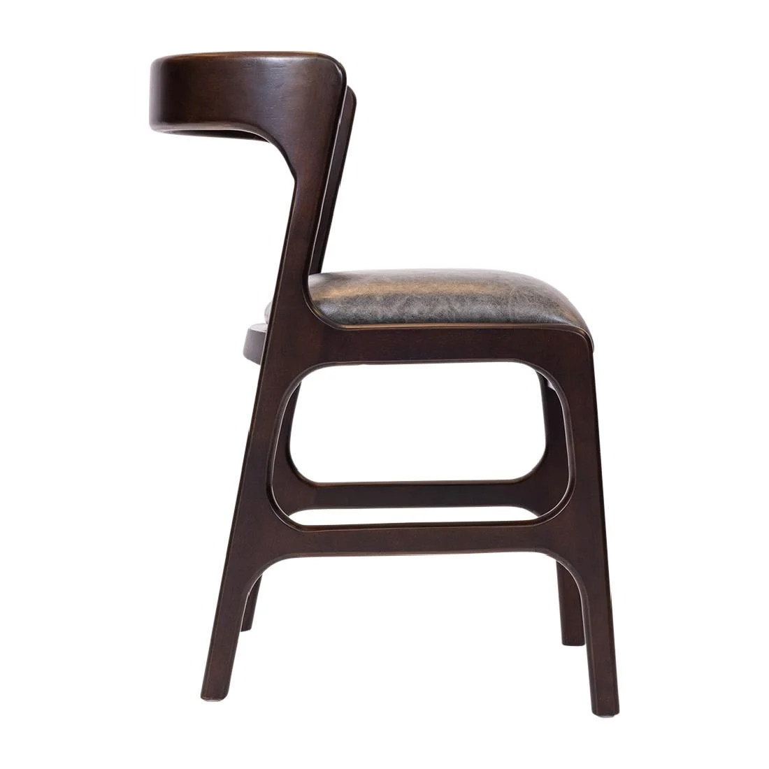 Copenhagen Dining Chairs in Dark Walnut & Bison Smoke (6 Pack) - Image 2