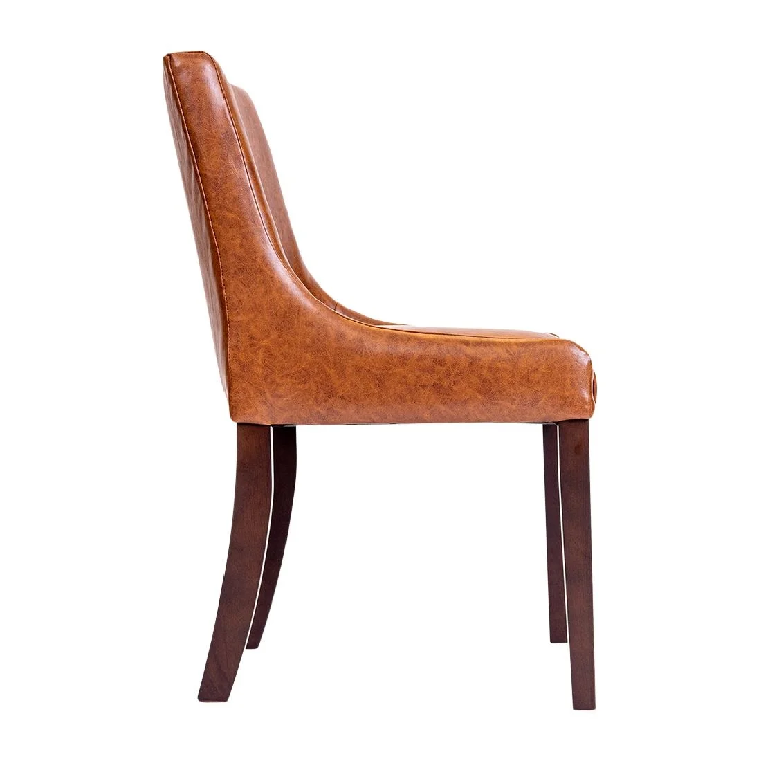 Bath Dining Chair in Dark Walnut & Bison Tan (6 Pack) - Image 4