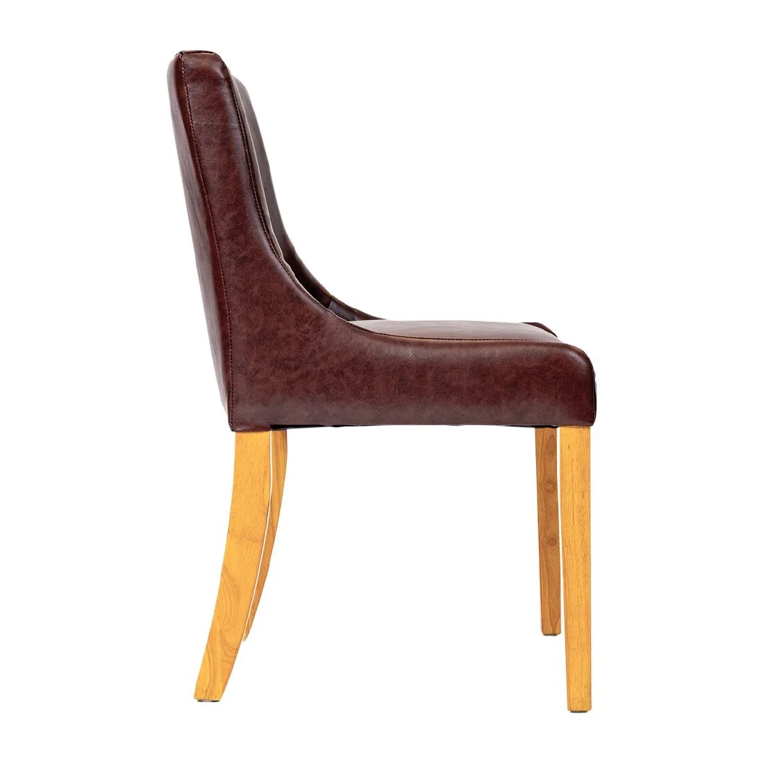 Bath Dining Chair in Soft Oak & Bison Espresso (6 Pack) - Image 2
