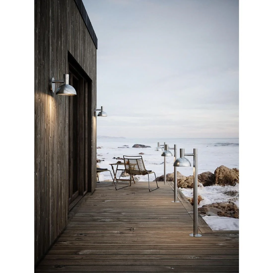 Nordlux Arki 20 Wall Light Galvanised Steel - Image 2
