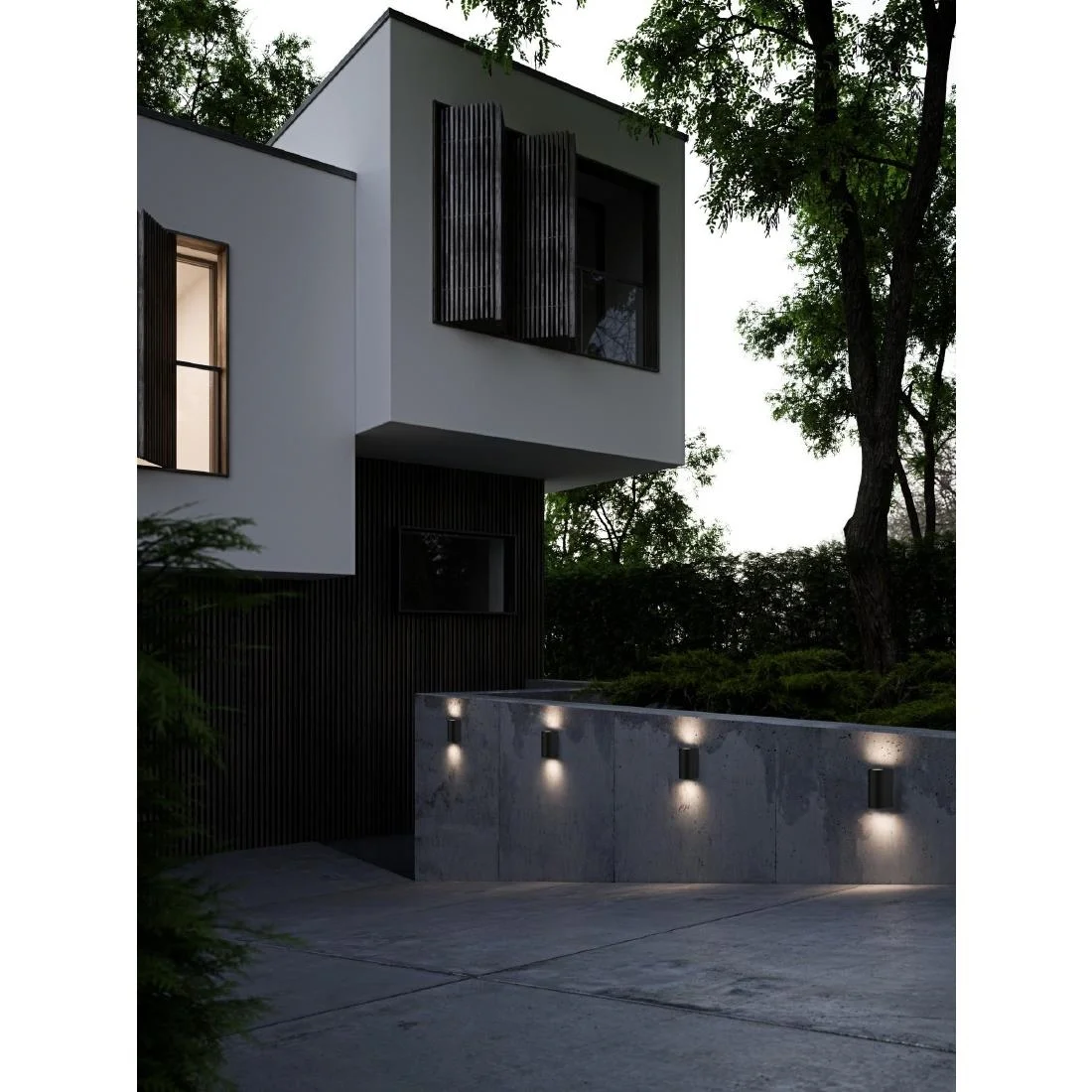 Nordlux Asbol Round Wall Light Black - Image 2