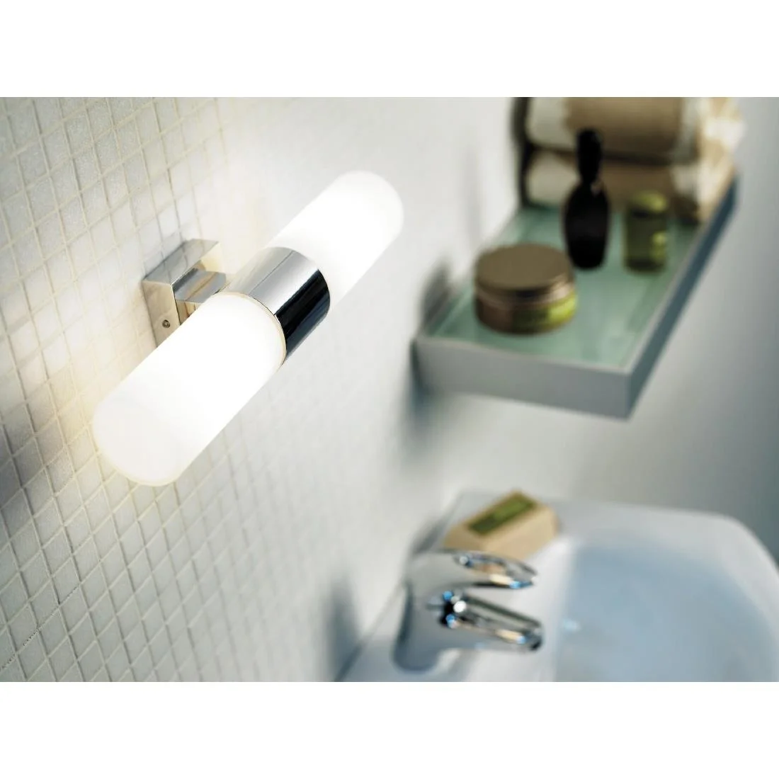 Nordlux Tangens Double Wall Light Chrome - Image 3