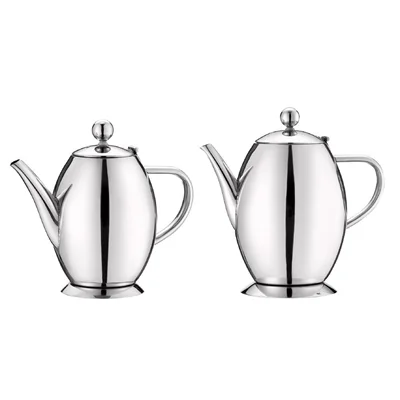 Elia Classic Stainless Steel Coffee Pot with Hinged Lid 450ml - Image 2
