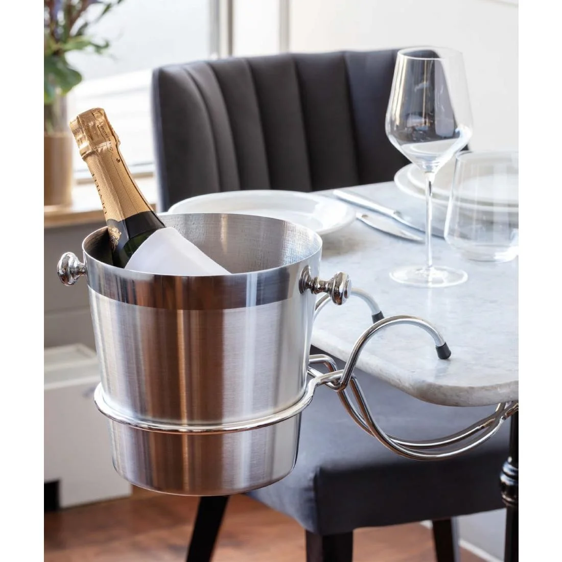 Elia Satin Stainless Steel Wine Cooler 200mm - Image 2