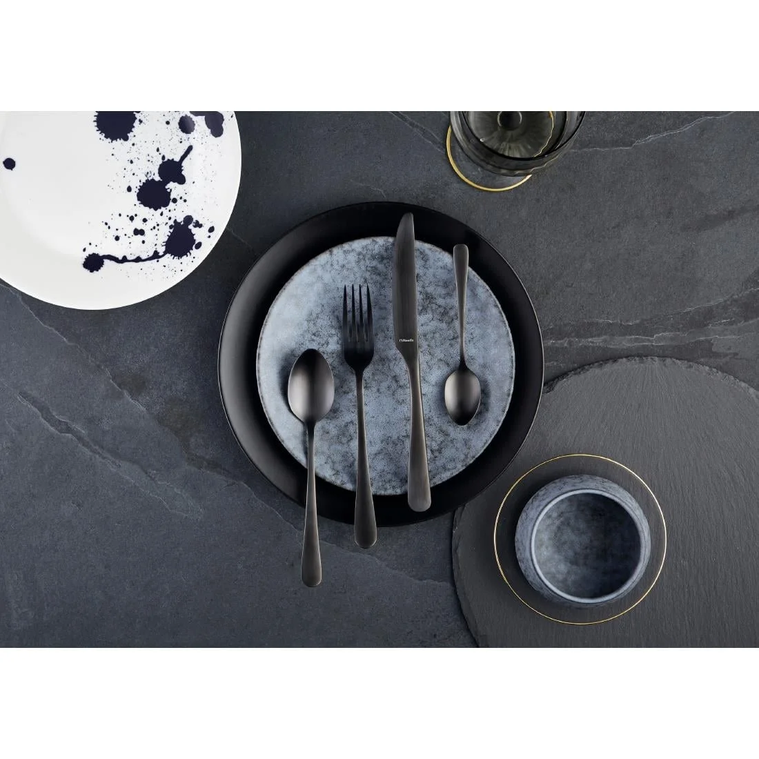 Amefa Austin Cake Forks Black PVD (12 Pack) - Image 4