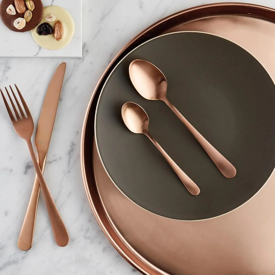 Amefa Austin Dessert Forks Copper PVD (12 Pack) - Image 3