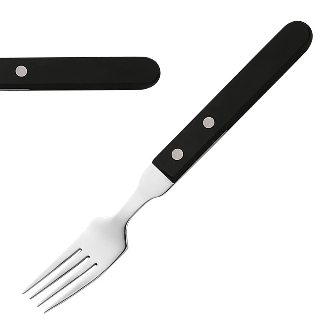 Amefa 2 Rivet Forks Black (12 Pack)