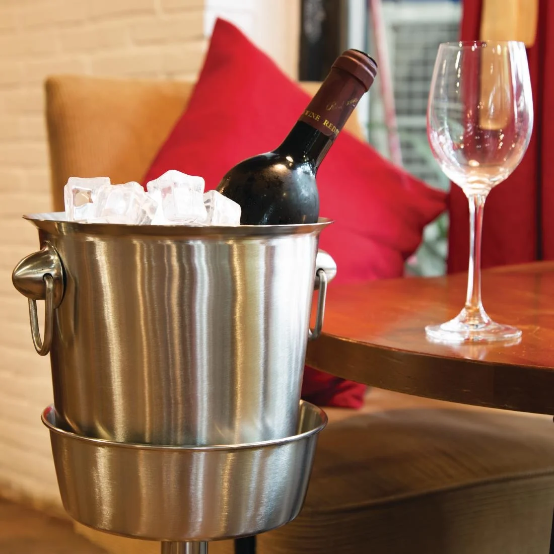 Olympia Brushed Stainless Steel Wine And Champagne Bucket - Image 7